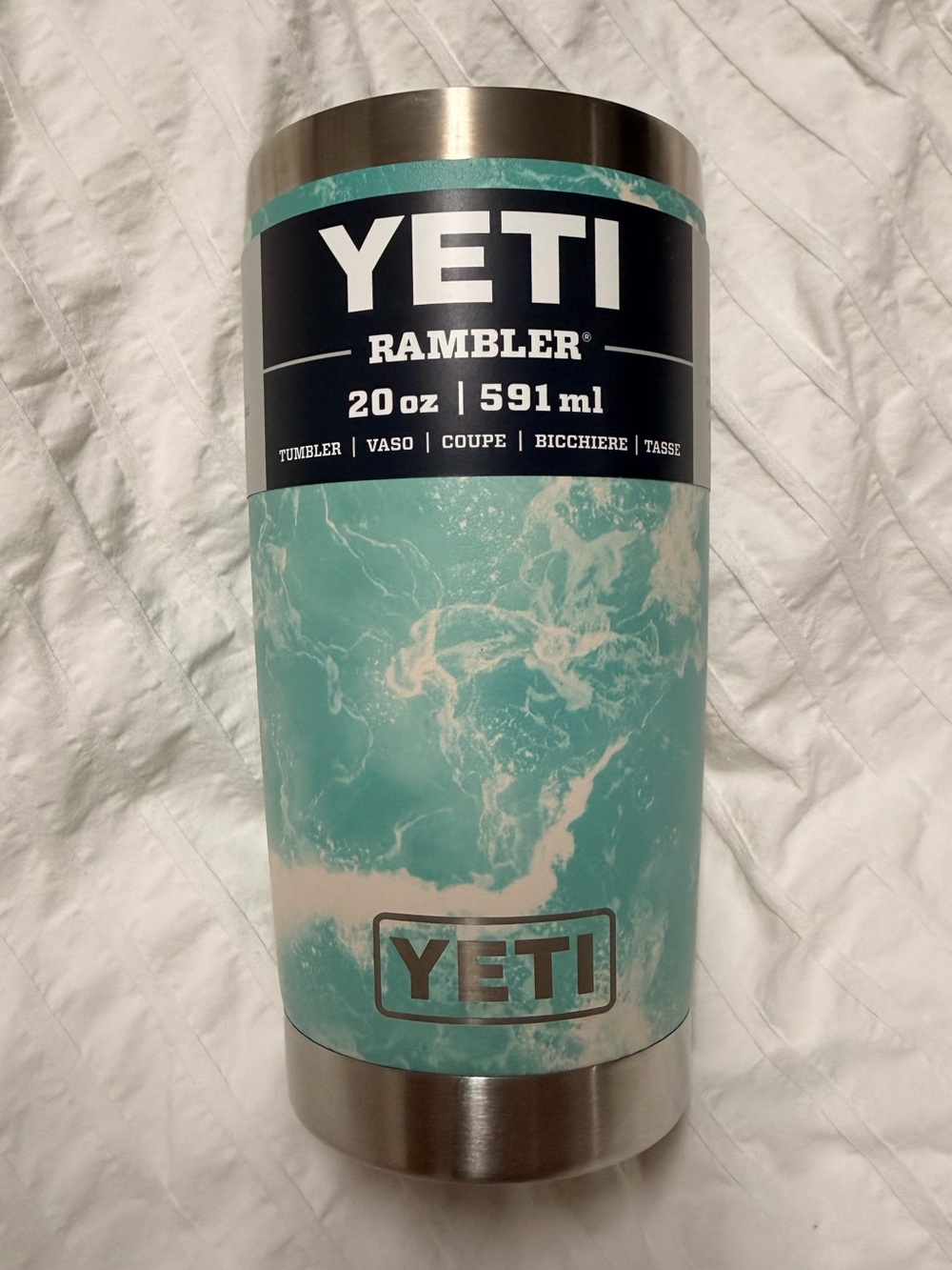 YETI Aqua Marble 20oz Rambler